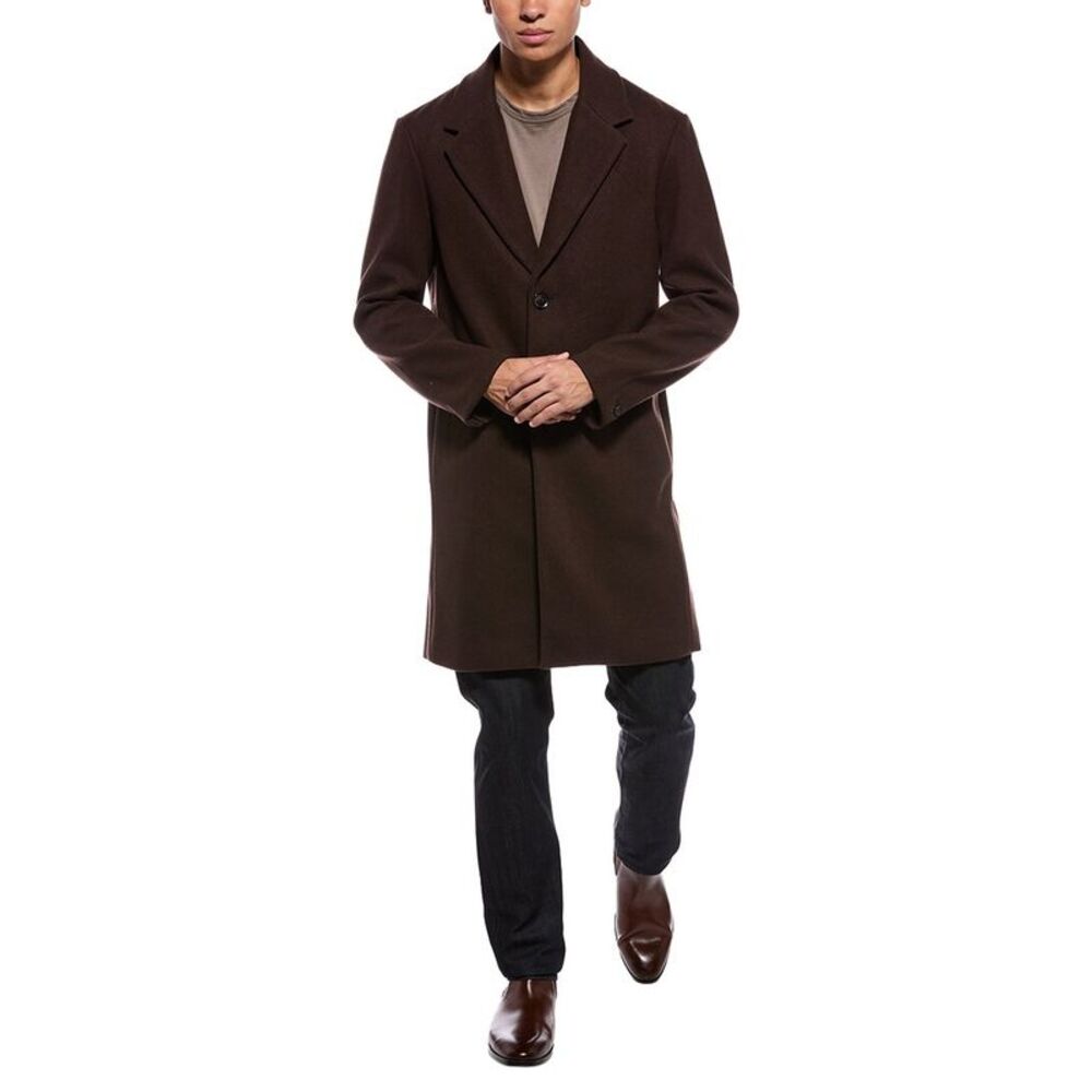 Jason Wu Mens  Classic Single Breasted Topcoat, Brown